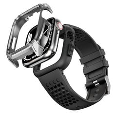 Kingxbar CYF148 2in1 для Apple Watch Ultra, SE, 8, 7, 6, 5, 4, 3, 2, 1 (49, 45, 44, 42 мм), черный цвет цена и информация | Аксессуары для смарт-часов и браслетов | 220.lv