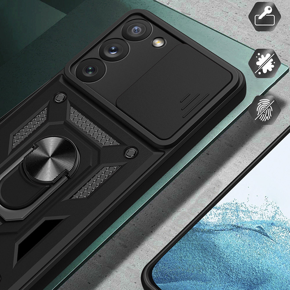 Hybrid Armor Camshield piemērots Samsung Galaxy S23 Ultra, zils cena un informācija | Telefonu vāciņi, maciņi | 220.lv