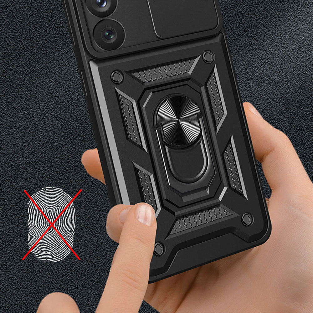 Hybrid Armor Camshield piemērots Samsung Galaxy S23 Ultra, sarkans cena un informācija | Telefonu vāciņi, maciņi | 220.lv