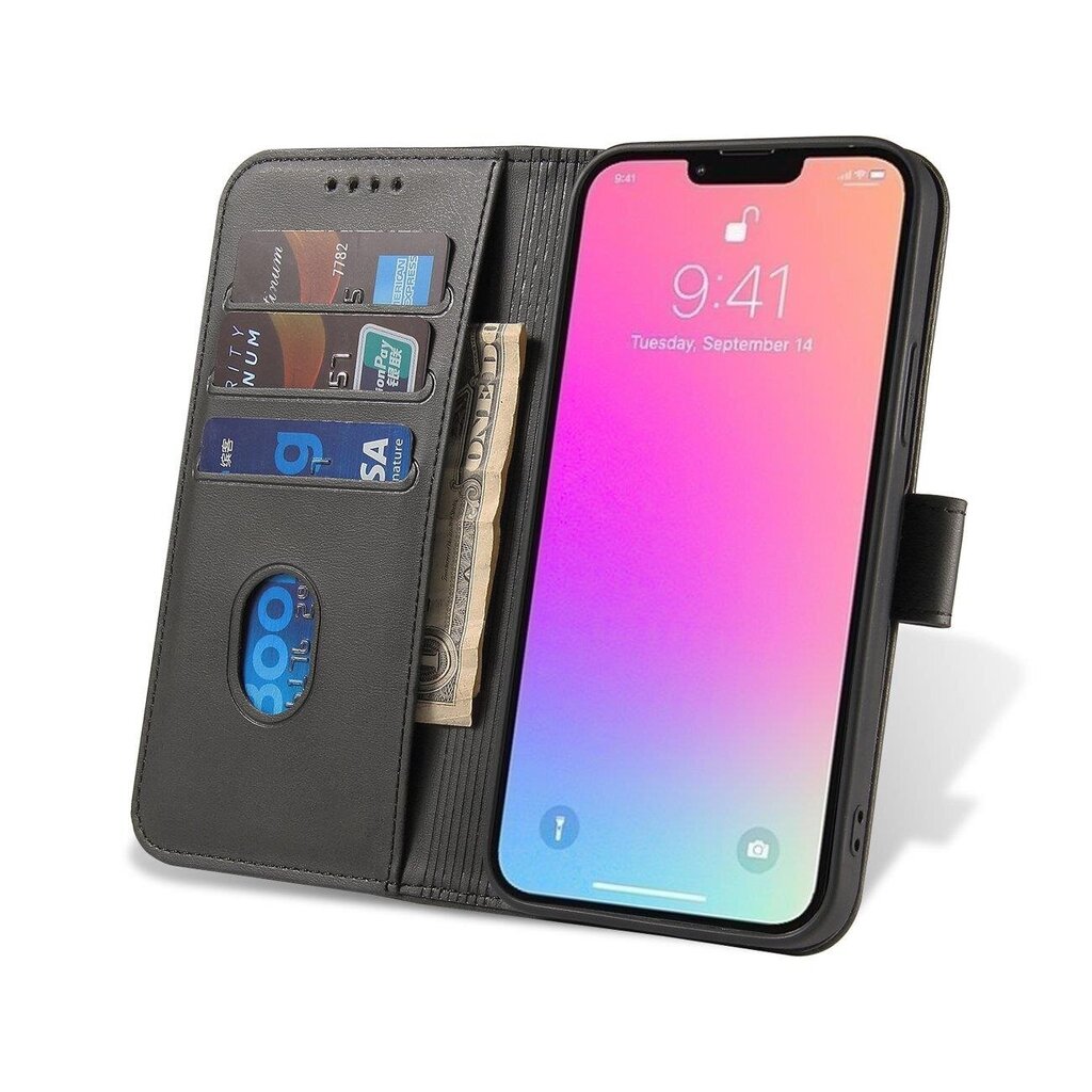 Magnet Case case for Honor X8 5G cover with flip wallet stand black цена и информация | Telefonu vāciņi, maciņi | 220.lv