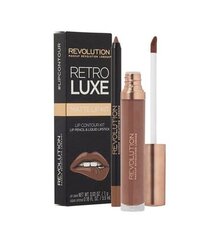 Набор Makeup Revolution Retro Luxe Matte Glory: губная помада + карандаш для губ цена и информация | Помады, бальзамы, блеск для губ | 220.lv