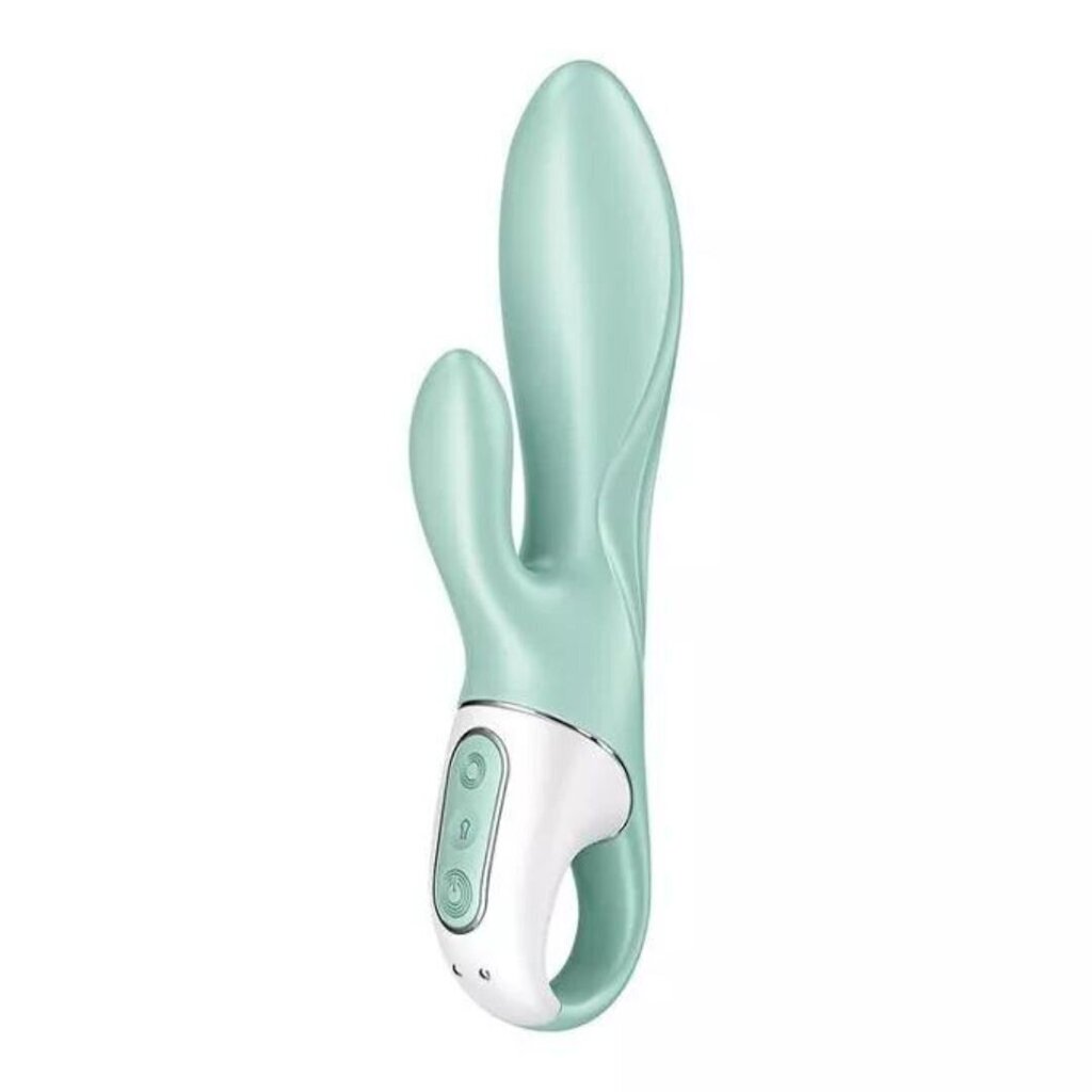 Надувной вибратор Satisfyer Air Pump Bunny 5+, зеленый цена | virs18.220.lv