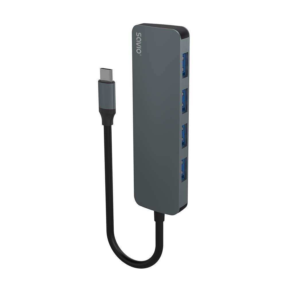 USB Centrmezgls Savio AK-53 4-Port USB-C 3.1 Gen 1 цена и информация | Adapteri un USB centrmezgli | 220.lv