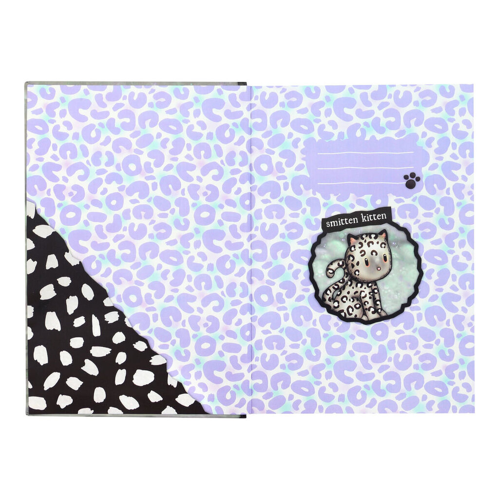 Dienasgrāmata Gorjuss Smitten kitten Melns Balts Jauniešu (12,5 x 18,5 x 1,5 cm) cena un informācija | Burtnīcas un papīra preces | 220.lv