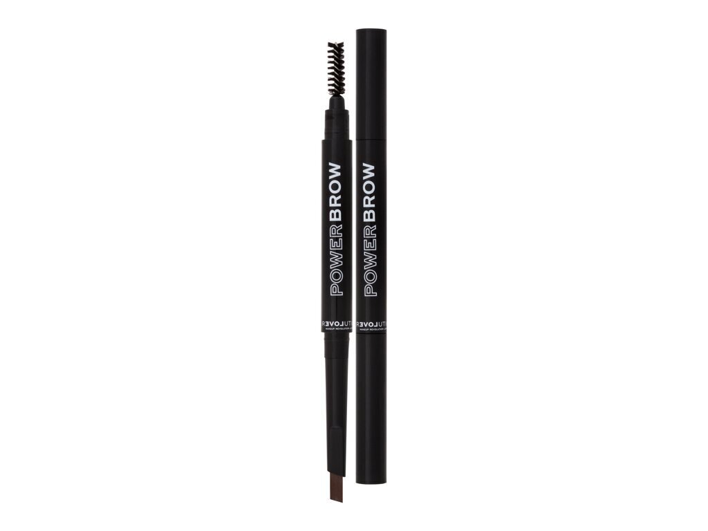 Makeup Revolution Relove Power Brow Pencil - Uzacu zīmulis 0,3 g, Dark Brown cena un informācija | Uzacu krāsas, zīmuļi | 220.lv