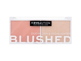 Makeup Revolution Colour Play Duo Palette - Vaigu sārtumu un izgaismotāju palete 5.8 g, Sweet cena un informācija | Bronzeri, vaigu sārtumi | 220.lv