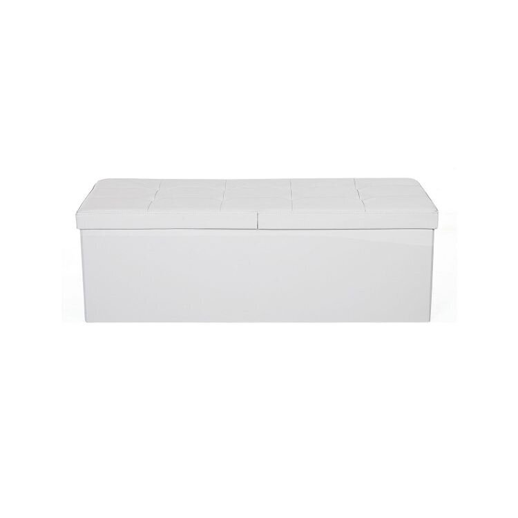 Sols ar veramu vāku SONGMICS 110 cm balts cena un informācija | Veļas grozi un mantu uzglabāšanas kastes | 220.lv
