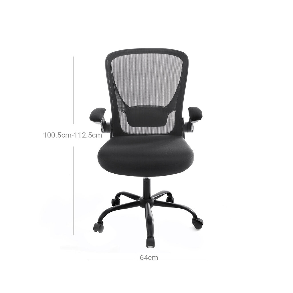Biroja krēsls OBN37BK, melns цена и информация | Biroja krēsli | 220.lv