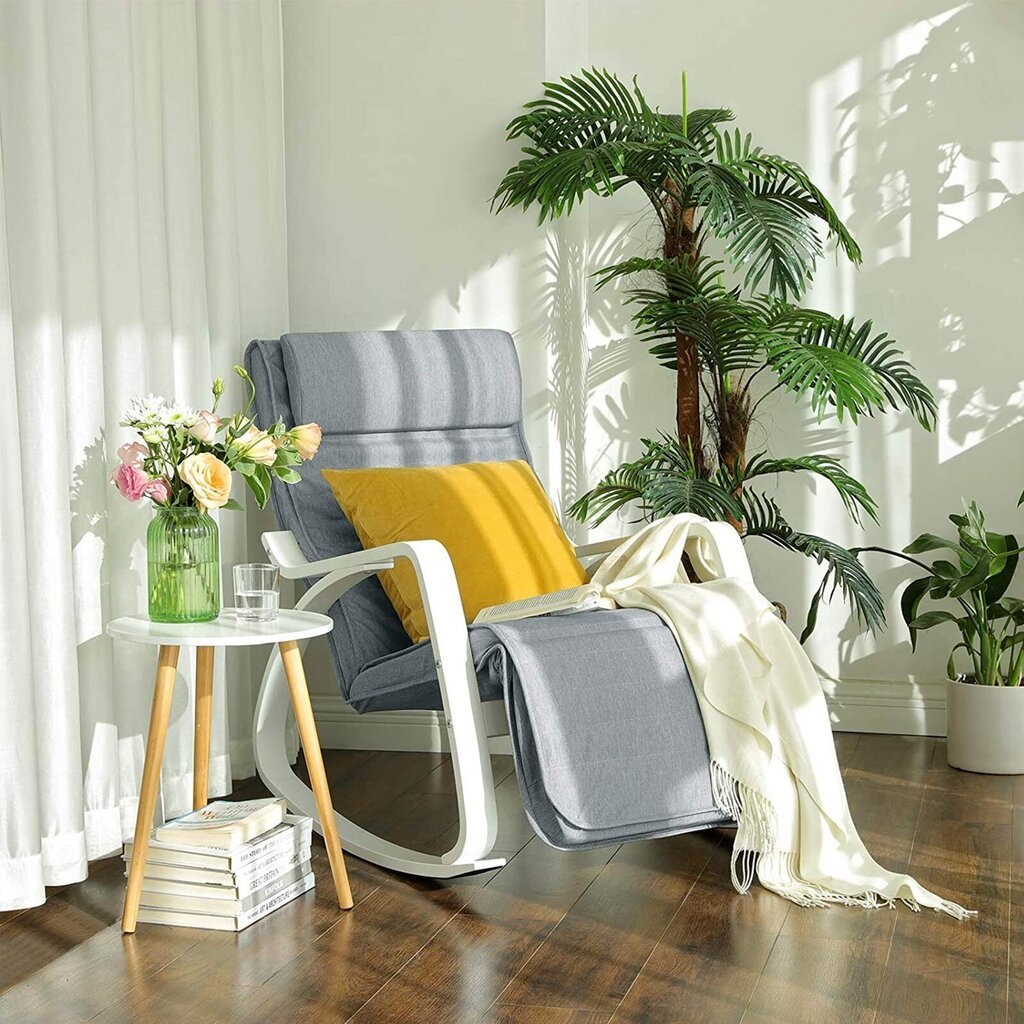 Supama krēsls LYY11WG, gaiši pelēkā krāsā цена и информация | Atpūtas krēsli | 220.lv
