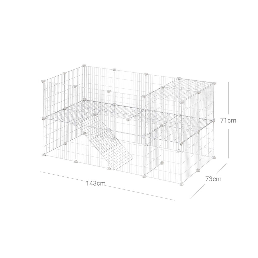 Metāla sieta būris maziem dzīvniekiem, balts cena un informācija | Būri un aksesuāri grauzējiem | 220.lv