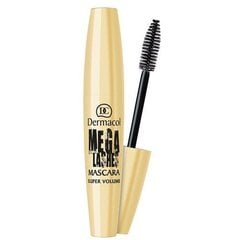 Dermacol Mega Lashes Mascara Super Volume - Skropstu tuša apjoma superpanorāmas efektam 13 ml, Black cena un informācija | Acu ēnas, skropstu tušas, zīmuļi, serumi | 220.lv