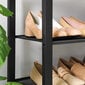Greige apavu plaukts, melns cena un informācija | Apavu skapji, apavu plaukti, priekšnama soliņi | 220.lv