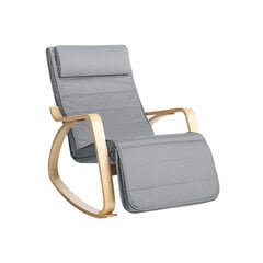 Кресло-качалка LYY010G01, цвет светло-серый цена и информация | Кресла для отдыха | 220.lv