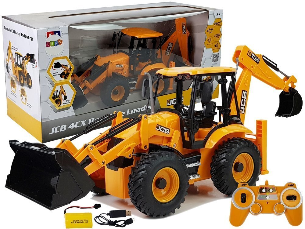 Tālvadības ekskavators "Jcb 4cx" cena un informācija | Rotaļlietas zēniem | 220.lv