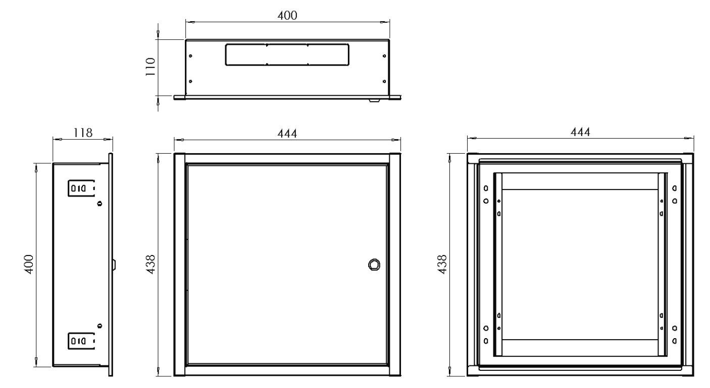 ZEMAPMETUMA KORPUSS OMP-4 444 x 438 x 118 mm цена и информация | Piederumi tualetes podiem un bidē | 220.lv