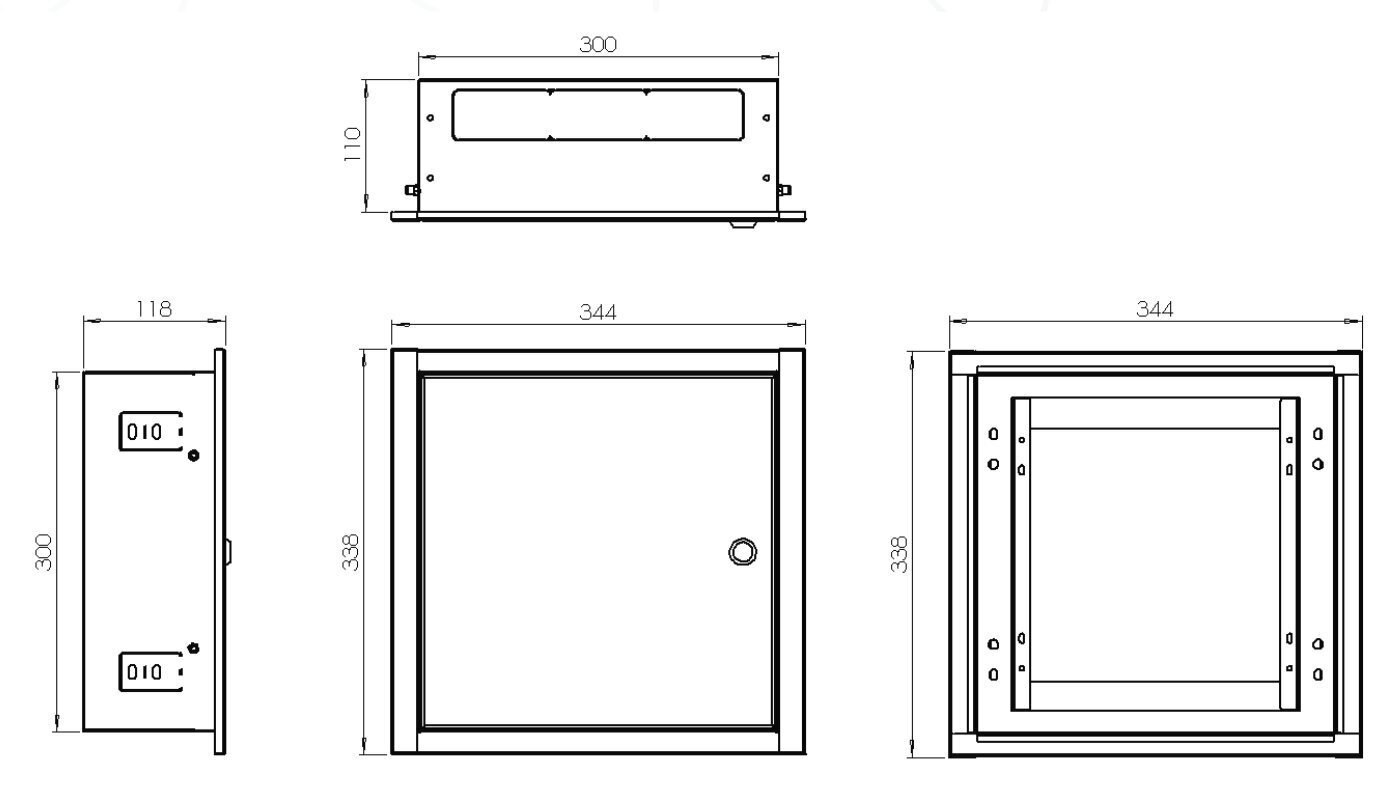 ZEMAPMETUMA KORPUSS OMP-3 344 x 338 x 118 mm (AR ATLOKU) cena un informācija | Piederumi tualetes podiem un bidē | 220.lv