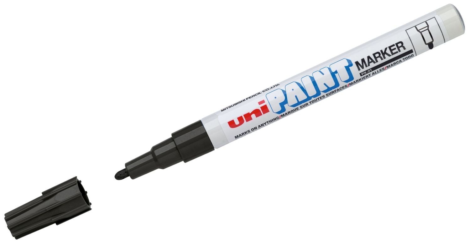 Permanentais marķieris Uni-Ball Paint PX-21L Melns 12 gb. цена и информация | Modelēšanas un zīmēšanas piederumi | 220.lv