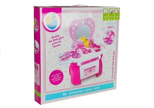 Skaistumkopšanas komplekts meitenēm Lean Toys Tualetes galdiņš ar aksesuāriem, rozā цена и информация | Игрушки для девочек | 220.lv