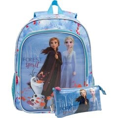 Школьный рюкзак + тройной пенал Frozen, лиловый / светло-синий  цена и информация | Школьные рюкзаки, спортивные сумки | 220.lv