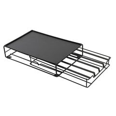 Kafijas Kapsulu Organizators DKD Home Decor Melns Metāls (21 x 31 x 7,5 cm) (32 Kapsulas) цена и информация | Кухонные принадлежности | 220.lv