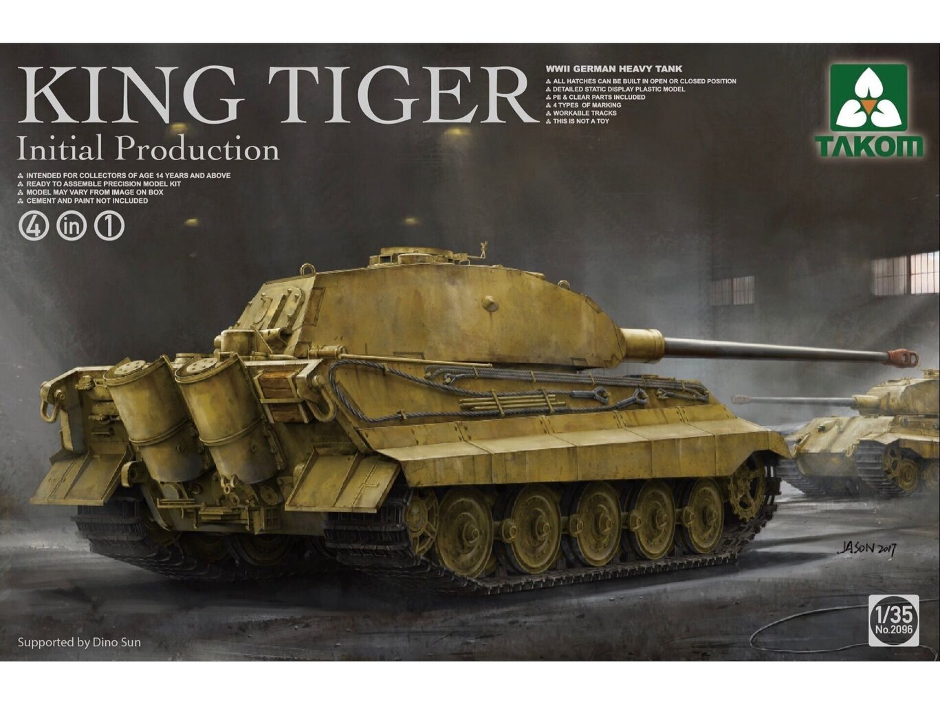 Takom - WWII German Heavy Tank King Tiger Inital production, 1/35, 2096 cena un informācija | Konstruktori | 220.lv