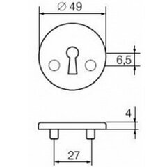 Uzlika 001A, Abloy, balts цена и информация | Дверные ручки | 220.lv