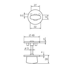 Uzlika 001WC, Abloy, balts цена и информация | Дверные ручки | 220.lv