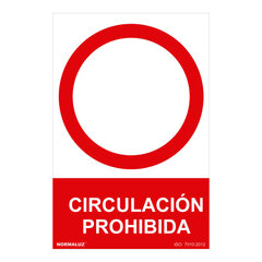 Zīme Normaluz Circulación prohibida PVC (30 x 40 cm) cena un informācija | Informatīvās zīmes | 220.lv