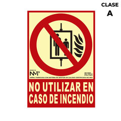 Знак Normaluz No utilizar en caso de incendio PVC (21 x 30 cm) цена и информация | Информационные знаки | 220.lv