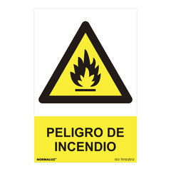 Zīme Normaluz Peligro de incendio PVC (30 x 40 cm) cena un informācija | Informatīvās zīmes | 220.lv