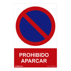 Zīme Normaluz Prohibido aparcar PVC (30 x 40 cm) cena un informācija | Informatīvās zīmes | 220.lv