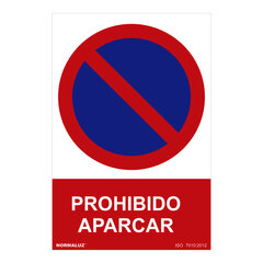 Zīme Normaluz Prohibido aparcar PVC (30 x 40 cm) cena un informācija | Informatīvās zīmes | 220.lv