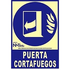 Знак Normaluz Puerta cortafuegos cerrar después de utilizar PVC (21 x 30 cm) цена и информация | Информационные знаки | 220.lv