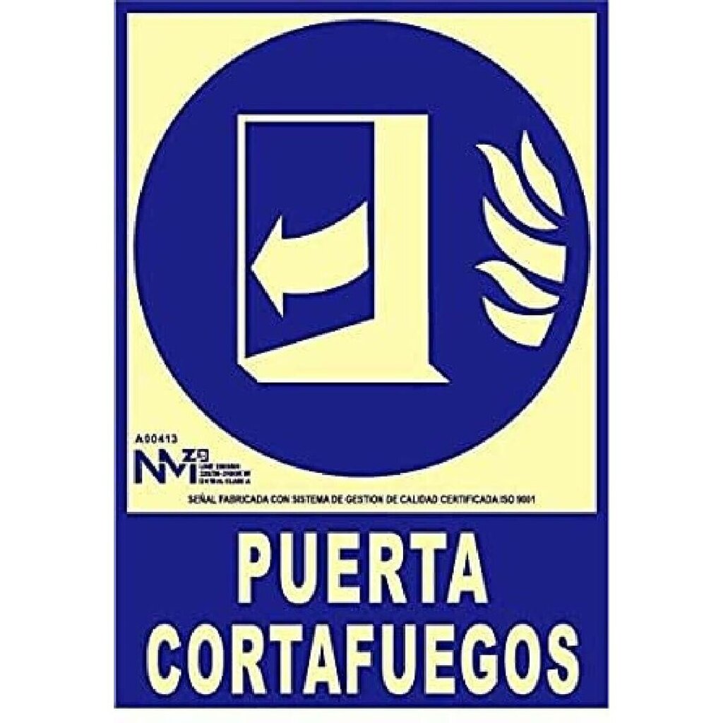 Zīme Normaluz Puerta cortafuegos cerrar después de utilizar PVC (21 x 30 cm) цена и информация | Informatīvās zīmes | 220.lv