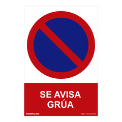 Знак Normaluz Se avisa grúa PVC (30 x 40 cm) цена и информация | Информационные знаки | 220.lv