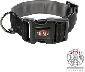 Trixie Softline Elegance apkakle, plata M-L 40-55 cm/38 mm, melna/grafīta cena un informācija | Apkakles, siksnas suņiem | 220.lv