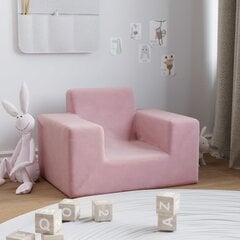 Bērnu dīvāns, rozā, mīksts, plīša цена и информация | Диваны | 220.lv