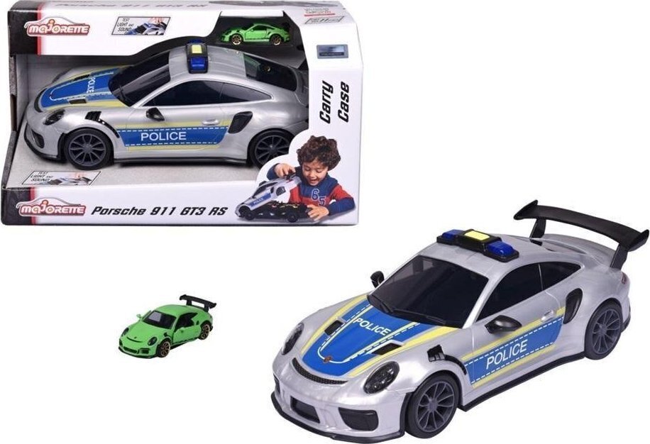 Policijas automobilis Majorette Porsche 911 GT3 RS cena un informācija | Rotaļlietas zēniem | 220.lv
