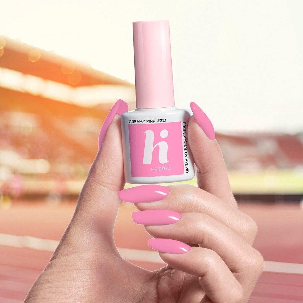 Hibrīda nagu laka Hi Hybrid 221 Cream Pink, 5 ml cena un informācija | Nagu lakas, stiprinātāji | 220.lv