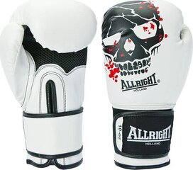 Боксерские перчатки Allright SKULL 12oz белый цвет цена и информация | Боевые искусства | 220.lv