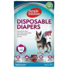 Simple Solution vienreizējās lietošanas autiņbiksītes suņiem M izmērs, 12 gab cena un informācija | Kopšanas līdzekļi dzīvniekiem | 220.lv