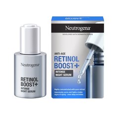 Интенсивная ночная сыворотка для лица Neutrogena Retinol Boost+ 30 мл цена и информация | Сыворотки для лица, масла | 220.lv