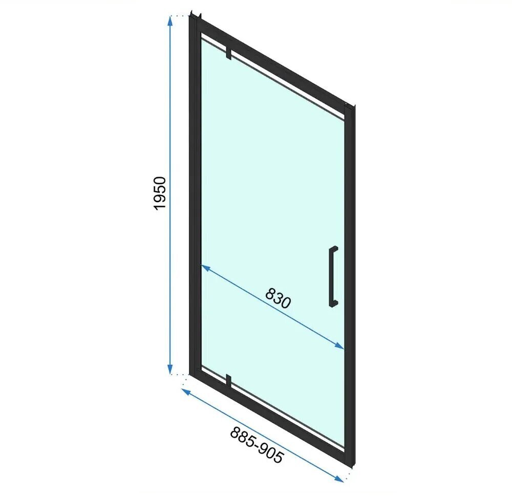 Dušas kabīne REA Rapid Swing Chrome, 90x80,90,100 cm cena un informācija | Dušas kabīnes | 220.lv