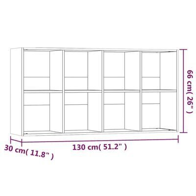 Grāmatu/sānu skapis, pelēks ozols, 66x30x130cm, koks cena un informācija | Plaukti | 220.lv