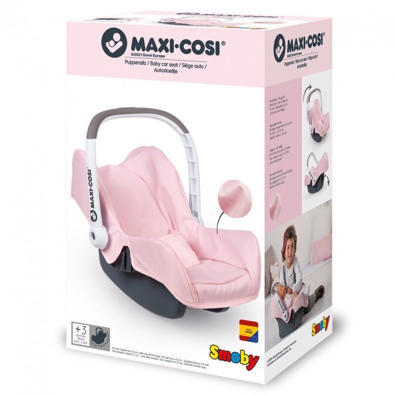 Leļļu krēsls Smoby Baby Carrier Maxi Cosi 240233 cena un informācija | Rotaļlietas meitenēm | 220.lv