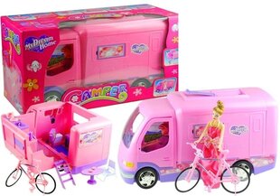 Transportlīdzeklis leļļu velosipēdam Lean Toys 50 cm, rozā cena un informācija | Rotaļlietas meitenēm | 220.lv