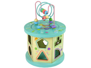 Деревянный кубик для детей Lean Toys Lombos лабиринт бусы цена и информация | Развивающие игрушки | 220.lv