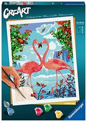 Ravensburger Polska Krāsojamā grāmata CreArt Flamingos iemīlējies cena un informācija | Gleznas pēc numuriem | 220.lv