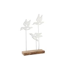 Dekoratīvās figūriņas DKD Home Decor Brūns Balts Dzelzs Mango koks Putni (32 x 10 x 51 cm) cena un informācija | Interjera priekšmeti | 220.lv