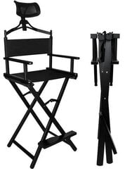 Деревянное кресло для макияжа, чёрное цена и информация | Мебель для салонов красоты | 220.lv